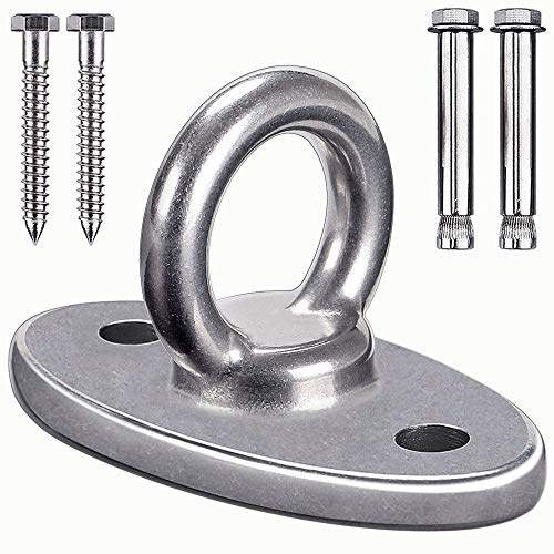 SELEWARE Ceiling Mount Cast Stainless Steel Swing Hanger Wall Anchor Hanging Yoga Swing Hammock Chair Suspension Straps Heavy Bag and More