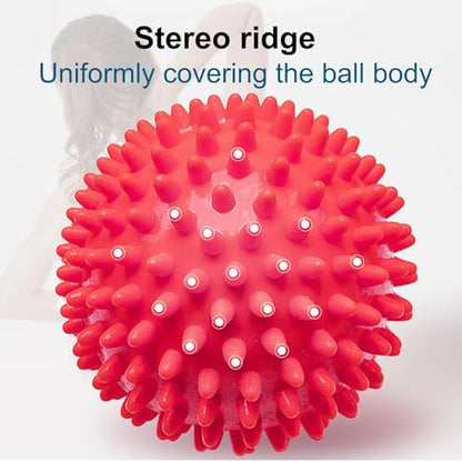2 Pack 3 Inch Spiky Hard Massage Balls – Deep Tissue Trigger Point Massagers for Plantar Fasciitis, Muscle Soreness, Reflexology, Stress Therapy & Myofascial Release