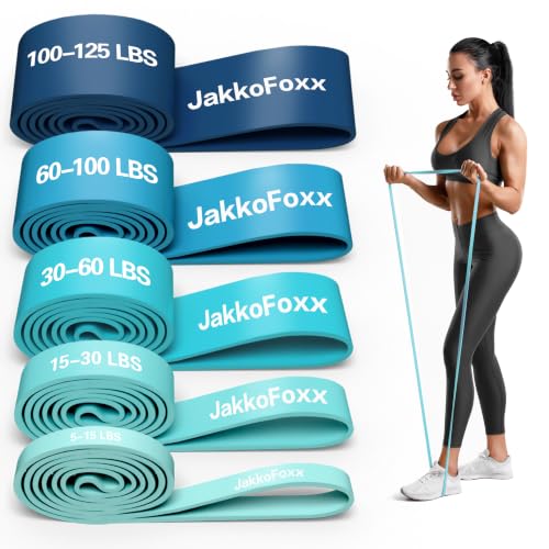 Resistance Bands,Pull Up Bands,Stretching Assist Bands Set for Men & WomenPortable Exercise, Muscle Training,Physical Therapy,Exercise Workout Bands for Working Out - color: Blue 5-125 LBS