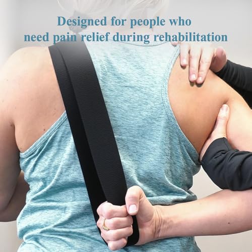 EDWERD Extremity Mobilization Belt - 7.5 ft Adjustable Manual Traction Mobility Aid Strap for Stretching Yoga Leg Shoulder Exercise Shoulder Joint Release Knee Arthritis (Black)