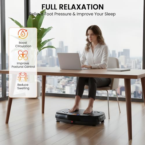 Vibration Plate Exercise Machine: TISSCARE Vibrating Plates for Weight Loss and Lymphatic Drainage, 400lbs Shake Plate Whole Body Workout Platform for Home Fitness Fat Burner Gifts