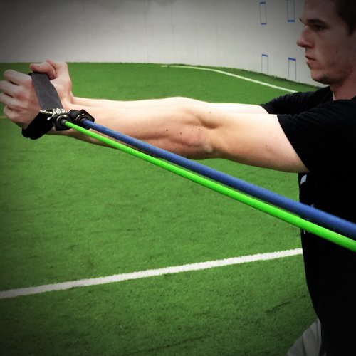 KB Powerbands Resistance Bands Set, Exercise Bands with Handles, Door Anchor, 2 Anchor Straps, Digital Training Downloads, Resistance Training, Physical Therapy