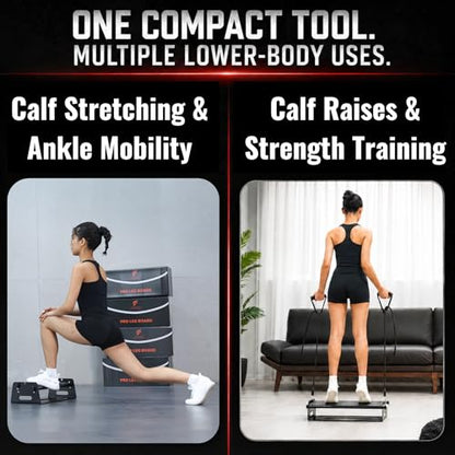 Calf Raise Block, Height & Angle Adjustable — Versatile Home Gym Workout Platform for Calf Raises, Calf Stretching, Ankle Mobility & Resistance Band Training, 880 lbs Capacity