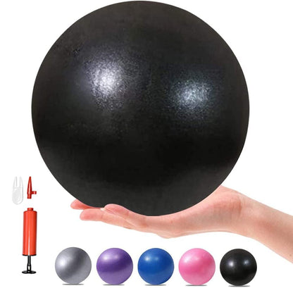 6 Inch Exercise Pilates Mini Yoga Balls Barre for Home Stability Squishy Training Physical Therapy Improves Balance Core Strength Comes with Pump(Black, 6 Inch)