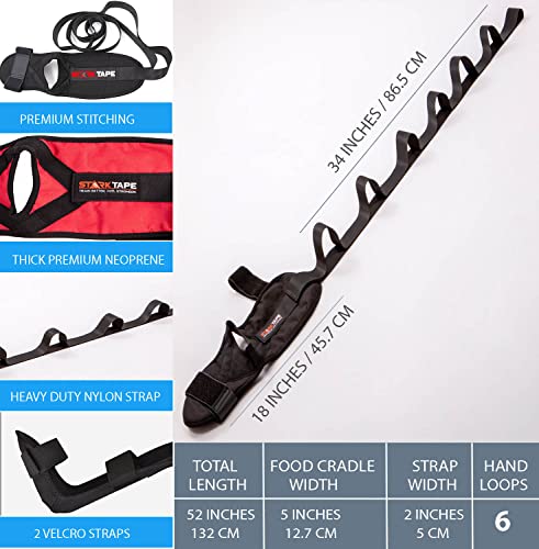 Foot and Leg Stretcher. Stretching Strap Loops for Plantar Fasciitis, Heel Spurs, Foot Drop, Hamstring, Quads. Improve Strength, Stretches, Achilles Tendonitis Stretch and Calf Pain Relief