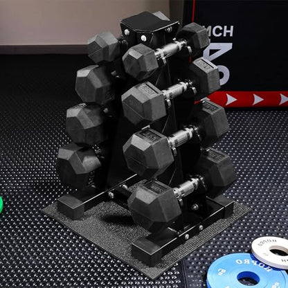 Hex Dumbbells Rubber Coated Hand Weights Set for Exercises and Fitness, Dumbbell Set for Multiple Weight