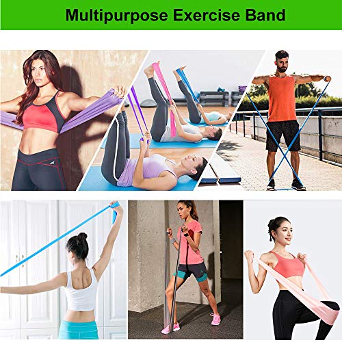 Resistance Bands, Elastic Exercise Bands for Home Workout, Physical Therapy, Recovery, Yoga, Pilates, Strength Training, Lightweight Fitness Band for Seniors, Adults, Pregnant Women
