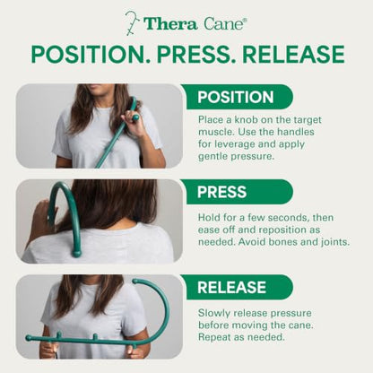 Thera Cane Massager (Green, Single) - color: Green