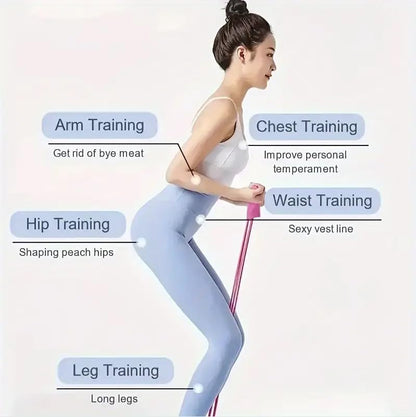 21 Fitness Resistance Bands-4 Tube Pedal Ankle Puller - color: F