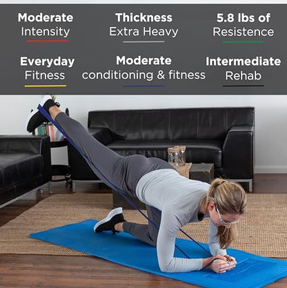 THERABAND Resistance Bands Set, Elastic Bands for Exercise & Physical Therapy, Strength Training for Upper & Lower Body Fitness - size: Intermediate Set – 3 Pack, style: Non-Latex