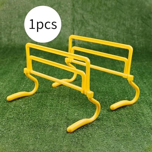 Speed Agility Hurdle Jumping Bar Set Adjustable Height Training Equipment for Obstacle Courses Foot Exercise Basketball Tennis Football - color: yellow