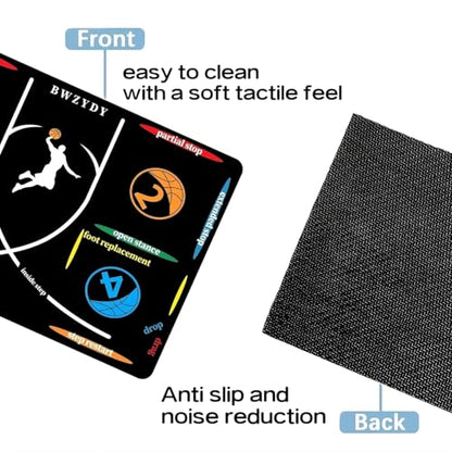 Portable Basketball Training Mat - Agile Stepping Training mat, designed for all ages with anti slip and silent features to improve speed, strength, and coordination | Indoor/Outdoor Practice mat with Portable Bag