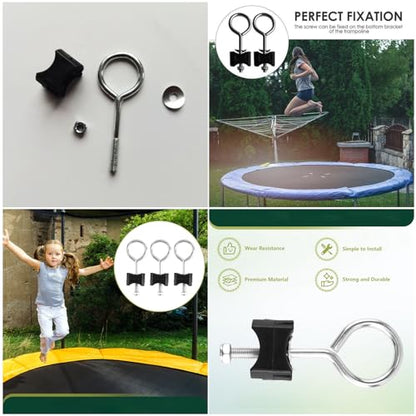 6 Pack Trampoline Screws and Bolts Replacement Trampoline Poles Mount Screw for Kids Trampoline Leg Feet Connection Mini Trampoline with Safety Enclosure Mini Fitness Rebounder Trampolines