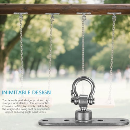 Swing Hanger Heavy Duty Anti-Rust 180° & 360° Bearings1500 lb Capacity Smooth Rotation for Indoor Outdoor Swing Chairs, Hammocks, Playgrounds, Yoga - size: Size 2