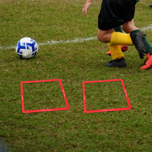 6pcs Square Agility Rings, Footwork Speed Training Rings Soccer Training Equipment for Agility Workout