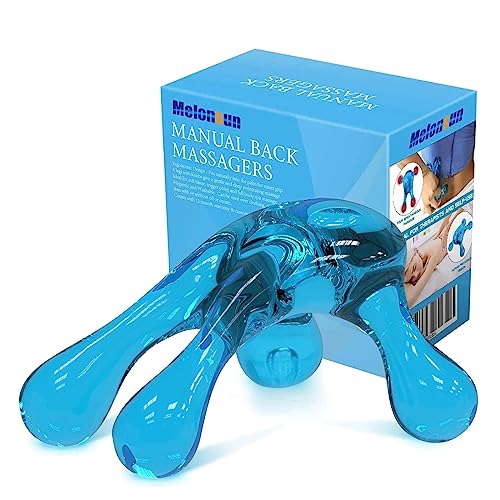 Palm Massage Tool - Handheld Four-Point Deep Tissue Massager for Trigger Point, Neck Back Shoulder Pain Relief, Self Massage Between Shoulder Blades, No Therapist Needed