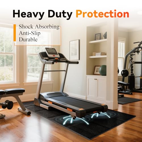 Walking Pad Treadmill Mat for Hardwood & Carpet Floors, 79" × 39.4", Extra Large Non-Slip Exercise Equipment Mat, Mat for Under Treadmill & Indoor Bike on Carpet