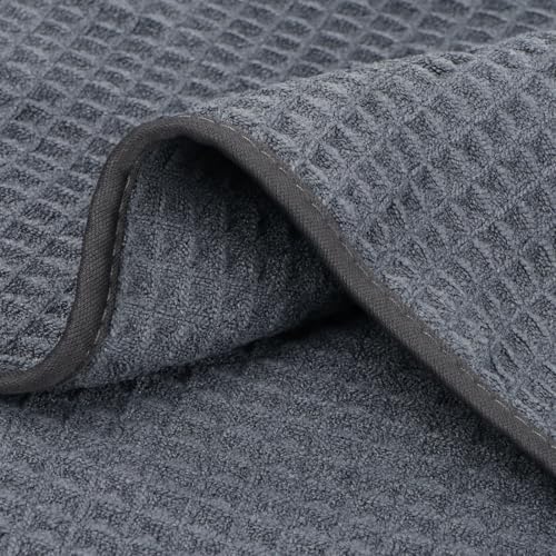 HOMEXCEL 4 Pack Microfiber Gym Towels Grey Fitness Towels Ultra Soft, Highly Absorbent and Quick Dry Towel for Gym, Shower, Hotel, Spa 15 x 25 Inch - color: Grey
