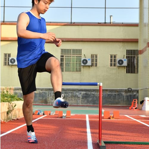 Height Adjustable Hurdles, Height Adjustable Sports Training Hurdle, Professional Aluminum Obstacle Training Set/Speed Agility Hurdles, Multi-Sports Equipment Track H, A