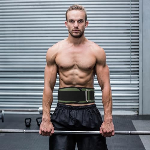 RitFit Weight Lifting Belt 6 Inch for Squats Deadlift Strength Training - color: Green, size: L(36"-44")