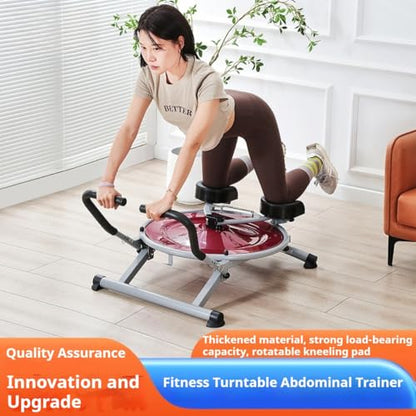 Ab Circle Pro Abdominal Trainer, Core Workout Fitness Equipment with Rotatable Kneeling Pad for Home Gym, Waist, Glutes & Legs Exercise