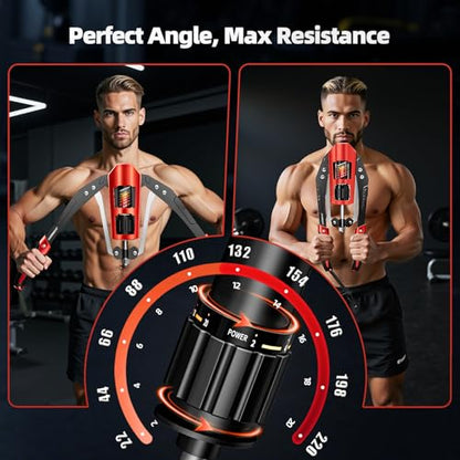 EAST MOUNT Twister Arm Exerciser - Adjustable 22-440lbs Hydraulic Power, Home Chest Expander, Shoulder Muscle Training Fitness Equipment, Arm Enhanced Exercise Strengthener - color: Black&Red