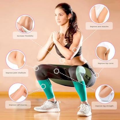 Resistance Bands Set, Exercise Bands with Non-Slip Design for HIPS & Glutes, 3 Levels Workout Bands for Women and Men, Booty Bands for Home Fitness, Yoga, Pilates