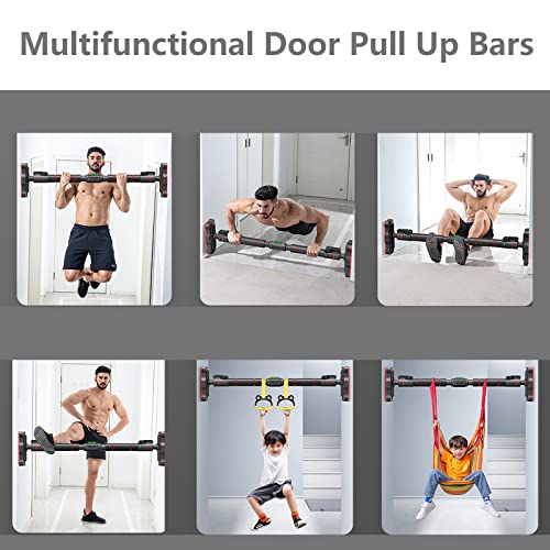 Multifunctional Door Pull Up Bars, Adjustable Chin Up Bar Doorway, Doorway Pull Up Bar No Screw, Non-Slip Door Bar Pull Up, Load-Bearing 300kg/ 660lb