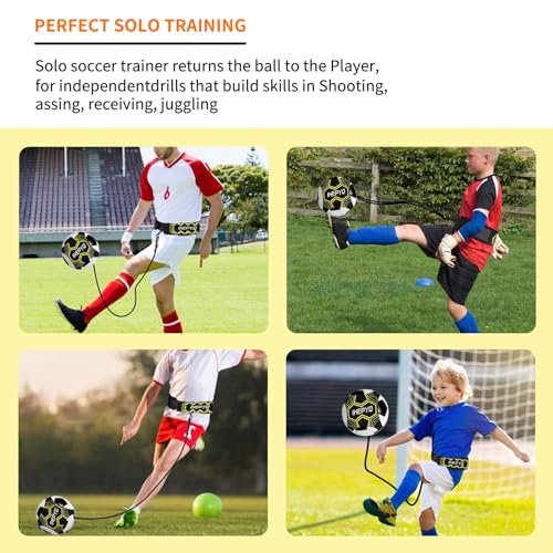 Soccer Agility Training Equipment Set, 12 Rung 20Ft Agility Ladder, 12 Disc Cones, 4 Steel Stakes, Solo Soccer Trainer, Jump Rope - Speed Training Equipment for Soccer Football Basketball - color: Yellow