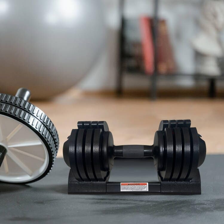 Adjustable Dumbbell Set 7/14/22 LBS - Heavy-Duty Steel & Plastic Design, Compact Space-Saving Home Gym Equipment for Strength Training, Fitness & Full-Body Workouts
