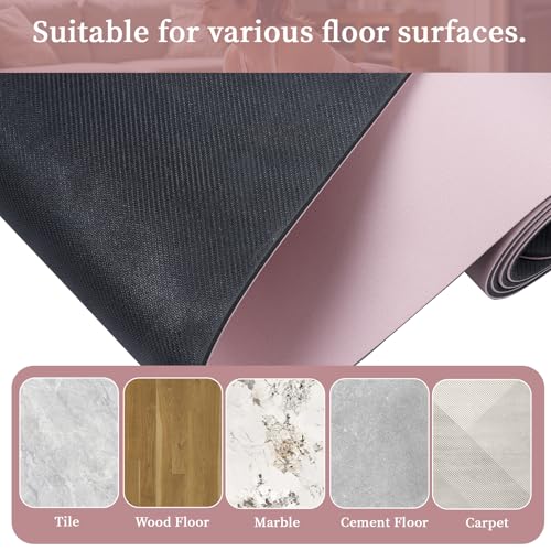 U&M Professional Non Slip PU Yoga Mat with Carrying Strap & Alignment Line, 72"x27" Extra Wide 0.2" Thick Exercise Mat for Home Gym | Sweatproof High Density | Anti-tear | Textured Surface | Natural Rubber Bottom Workout Mat for Women & Men Yoga Pilates F