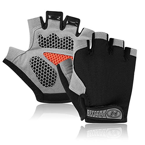 Accmor Cycling Gloves for Men Women, Bike Gloves Half Finger Road Bike MTB Gloves, Anti-Slip Shock-Absorbing Glove for Fitness Cycling Outdoor Sports