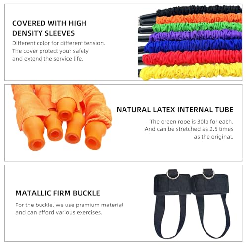 Vertical Jump Trainer, Resistance Bands Set for Leg and Thigh, Strength Agility Power Exercise Basketball Volleyball Football Tennis Training Equipment