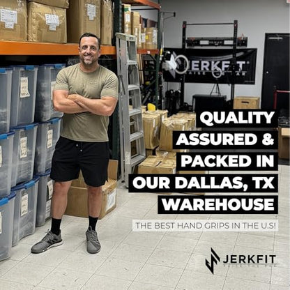 JerkFit Death Grips Premium Lifting Straps - Car Tire Grade Rubber PVC Wrist Straps for Shrugs, Pull Ups & Deadlifts with Neoprene Padded Support - size: Small