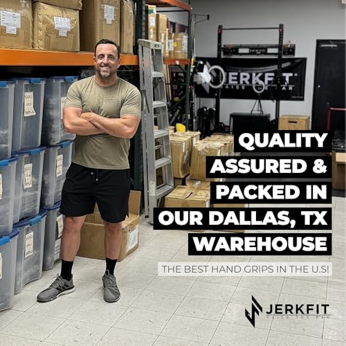JerkFit Death Grips Premium Lifting Straps - Car Tire Grade Rubber PVC Wrist Straps for Shrugs, Pull Ups & Deadlifts with Neoprene Padded Support - size: Medium