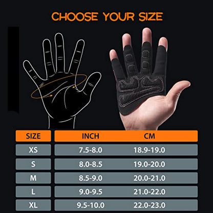 Partial Weight Lifting Gloves, 3/4 Finger Workout Gloves for Men Women, Full Palm Protection & Silicone Grip Gym for Weightlifting Exercise Fitness Smartwatch Friendly - size: Large