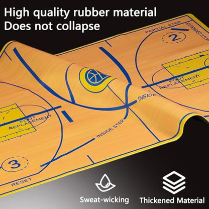 Portable Basketball Footwork Training Mat, Basketball Training Equipment, Agility Footstep Training Mat, Durable Non-Slip Basketball Footwork Training Equipment for All Ages to Improve Speed, Strength and Coordination
