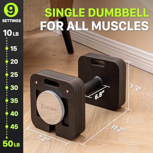 Eisenlink Adjustable Dumbbell Set, 10-50/80lb, 5lb Increments, Quick-Lock - size: 50LB