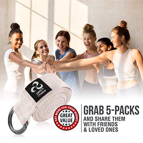 Stretching Straps and Yoga Blocks - Yoga Beginner Kit for Pilates & Gym - style: 5 Pack, 8ft