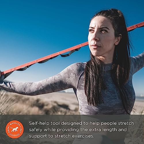 Tiger Tail The Stretchy Tiger 80” - Stretch/Yoga Strap with 10 Numbered Loops for Yoga, Physical Therapy, Pilates, & Exercise, Stretching Strap with Loop