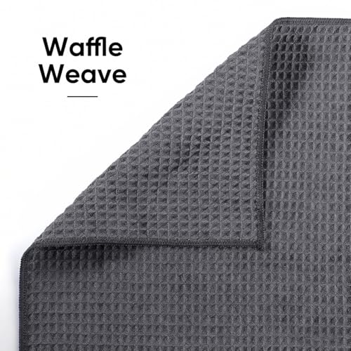 HOMEXCEL Hot Yoga Towels 2 Pack, (26.5" x 72") Non-Slip & Ultra-Absorbent Microfiber Yoga Mat Towels for Hot Yoga, Pilates, Exercise, Fitness, Bikram and Workout, Grey - color: Grey