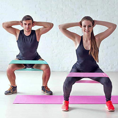 Resistance Bands, Fabric Workout Bands for Women & Men, Cloth Booty Resistance Loop Bands, Thick Squat Bands for Butt/Legs/Thigh/Hip/Glute Excersing - color: Pink/green/purple