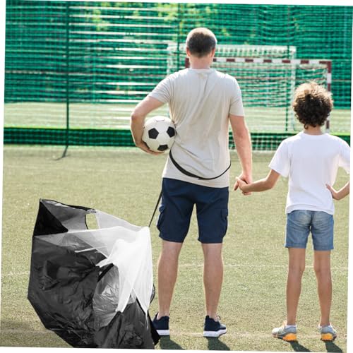 VANZACK Running Training Parachute Speed Resistance Parachute for Athletes Portable Adjustable Black