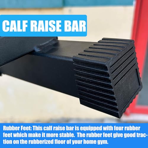 Steel Calf Raise Bar, Standing Machine for Stretching, Squat, Foot Stretch, Anti-Slip Solid Block (Calf Raise BAR 1)