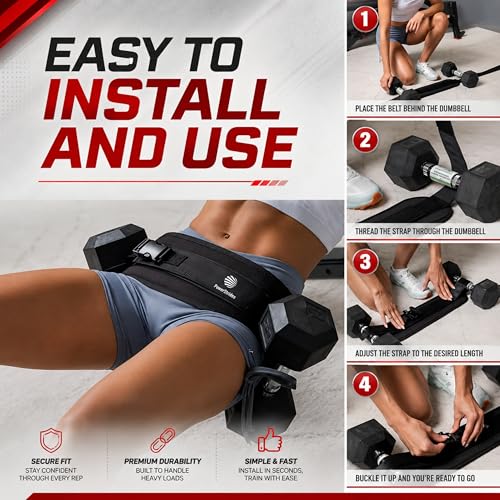 hip thrust belt for dumbbells – Best weightlifting Belt for home gym equipment workout and fitness weight lifting for men and women, perfect weights pad bandes accessories trainer at home for booty, glute and pilates exercise.