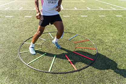 Webby Agility Trainer – Circle Speed and Agility Ladder for High Intensity Reactive Footwork Drills and Skills – A Circular Piece of Reaction Training Equipment That Changes The Way You Move - style: React