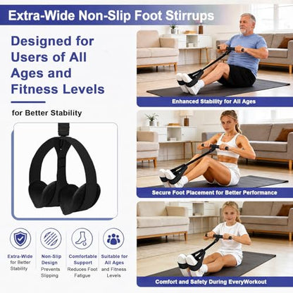 6-Tube Elastic Yoga Pedal Puller Resistance Band