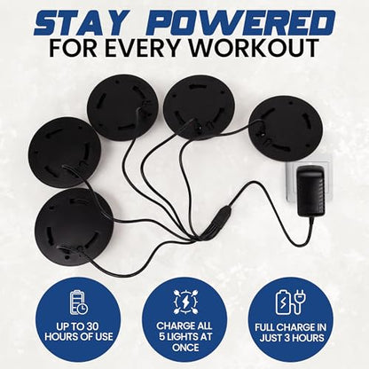 Reflexx RLT 2.1 Reaction Training Lights – Improve Reaction Time, Coordination & Focus – Adjustable Speed, Random Mode, Brightness & Sound Control – for Fitness, Rehab, Seniors & Athletes - style: Set of 1