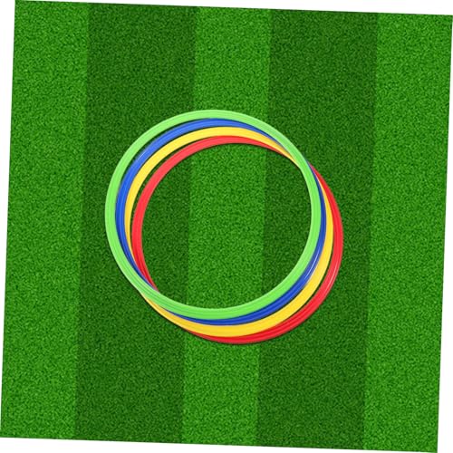 TOYANDONA 4pcs Agility Training Rings Plastic Speed Circles for Soccer Practice Equipment Enhance Coordination Quickness Portable for Indoor and Outdoor Training Activities