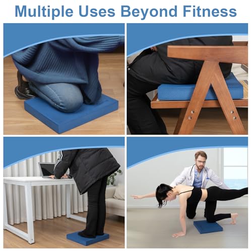 StrongTek Professional Foam Exercise Balance Pad - 15.8" x 13" x 2", High-Density TPE Foam Knee Pad, Non-Slip & Water-Resistant, for Balance Training, Physical Therapy, Yoga, and More